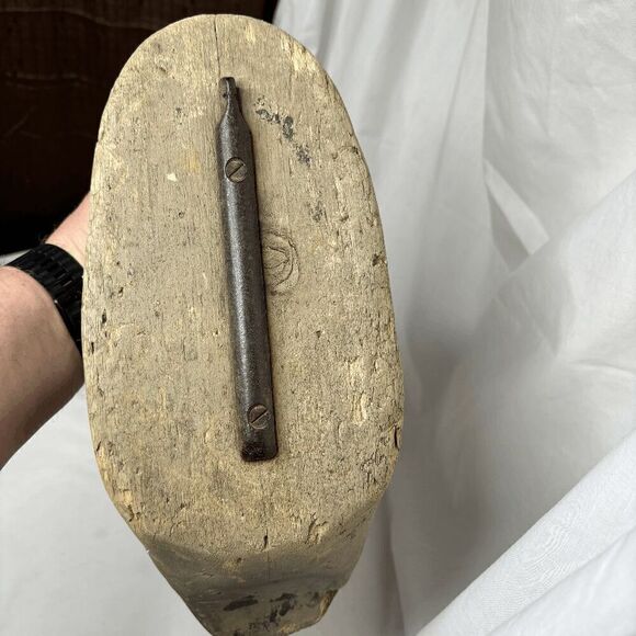 Vintage Balsa Wood Hunting Duck Decoy w/Weight Missing One Glass Eye - Picture 9 of 9